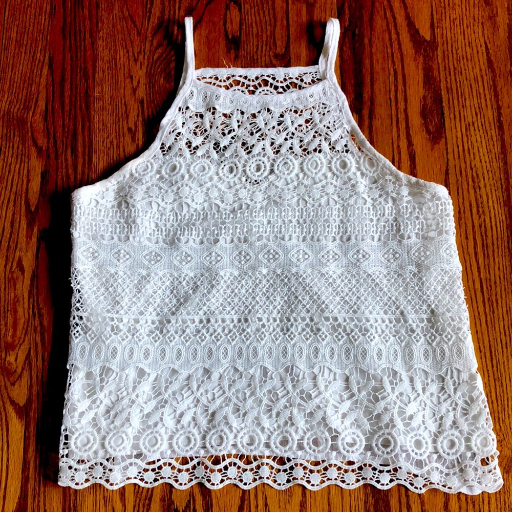 Lace Tank with sheer back